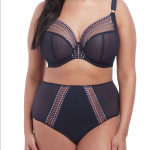 Elomi Matilda navy bra and panty set 34J / Large